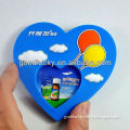 Heart shaped soft pvc magnetic fridge/fridge magnet/pvc photo frame